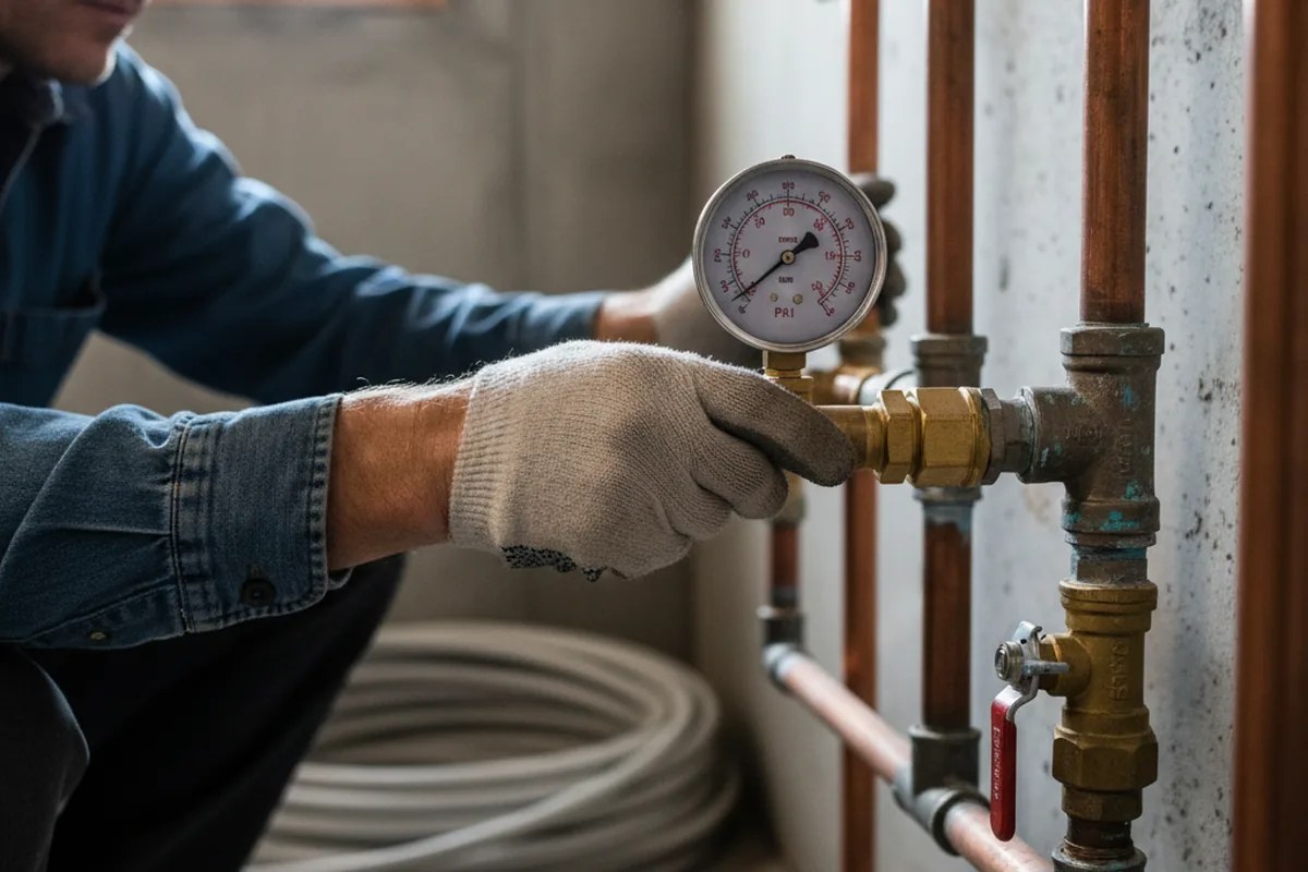 Pressure testing a repaired line during Water Line Repair in Wapakoneta